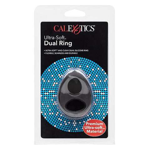Ultra Soft Stretchy Dual Cock Ring by California Exotics - Stretchy Cock Rings