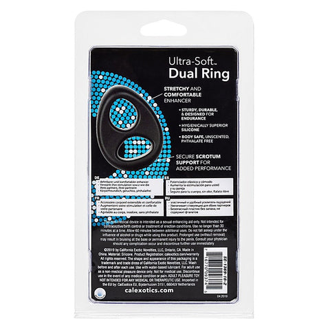 Ultra Soft Stretchy Dual Cock Ring by California Exotics - Stretchy Cock Rings