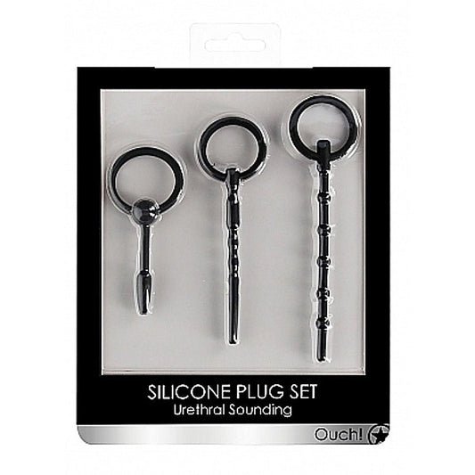 Ouch! Urethral Sounding Plug Set - Cock Rings