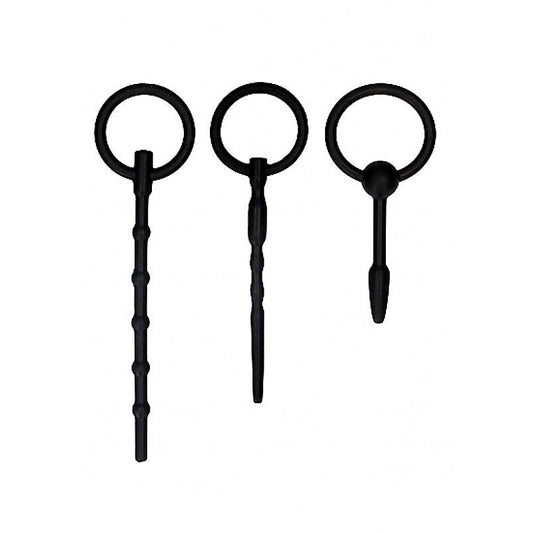 Ouch! Urethral Sounding Plug Set - Cock Rings
