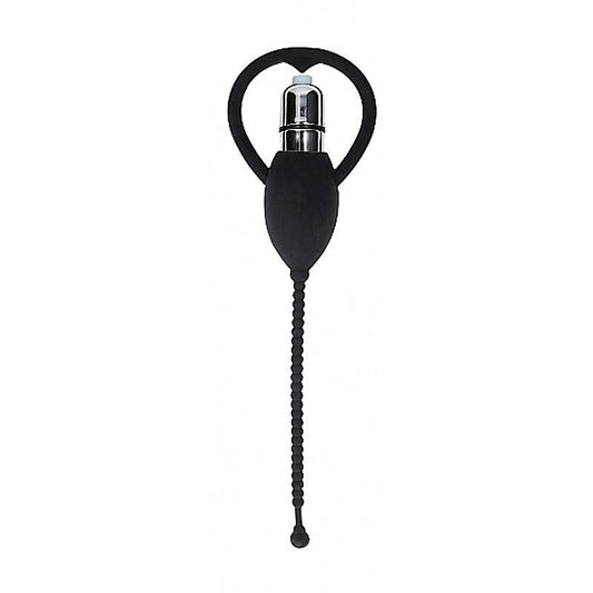 Ouch! Urethral Sounding Vibrating Bullet Plug - Cock Rings