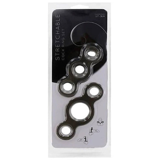 Stretchable Cock Ring Set Smoke