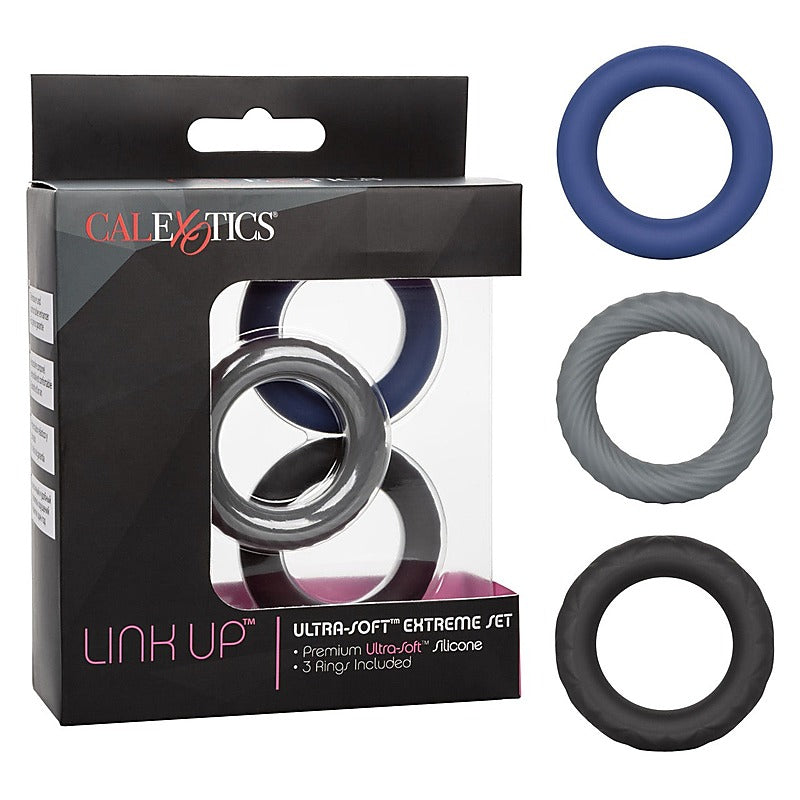 Link Up Ultra-Soft Extreme Stretchy Cock Ring Set - Cock Rings