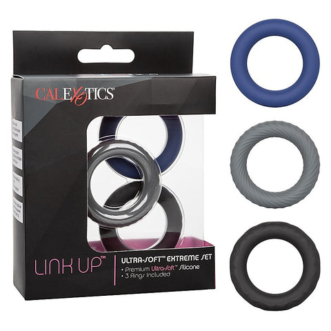 Link Up Ultra-Soft Extreme Stretchy Cock Ring Set - Cock Rings