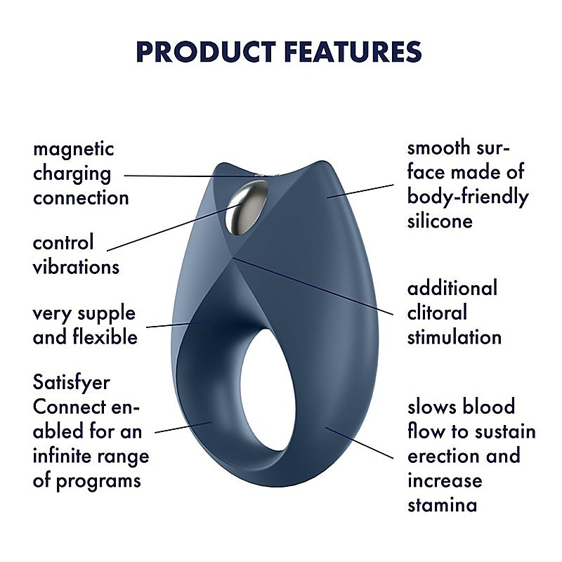 Royal One App Control Multi Functions Vibrating Cock Ring - Vibrating Cock Rings