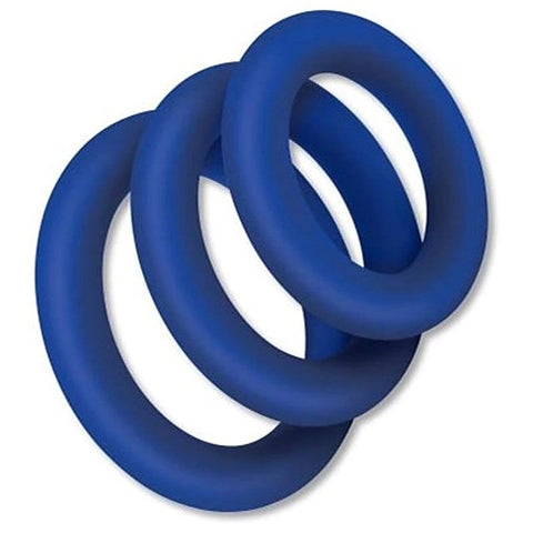 Solo Extra Thick Silicone Cock Ring 3 Pack by Xgen Products - Stretchy Cock Rings
