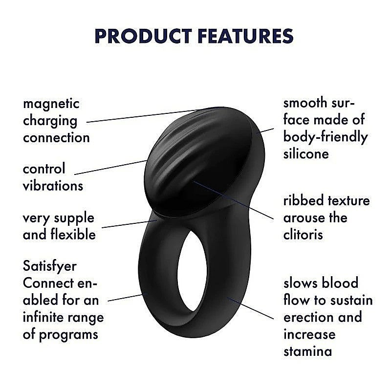 Signet Mobile App Control Vibrating Cock Ring by Satisfyer - Vibrating Cock Rings