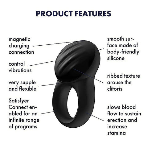 Signet Mobile App Control Vibrating Cock Ring by Satisfyer - Vibrating Cock Rings
