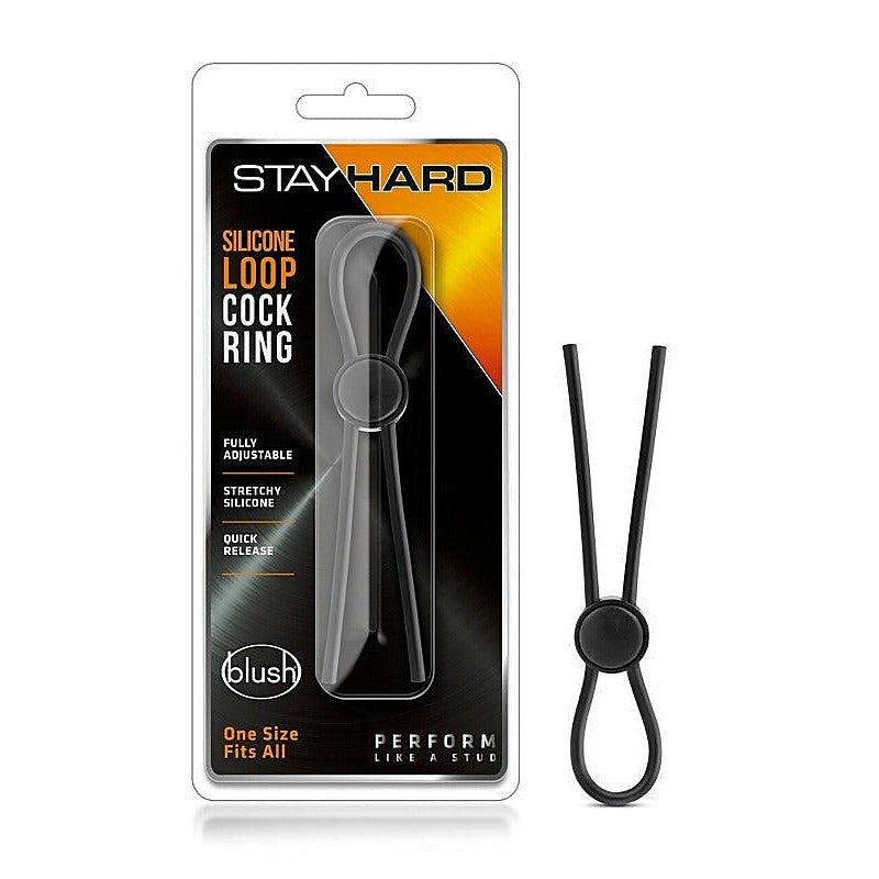 Blush Novelties Stay Hard Silicone Loop Cock Ring - Cock Rings