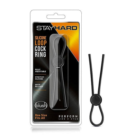 Blush Novelties Stay Hard Silicone Loop Cock Ring - Cock Rings