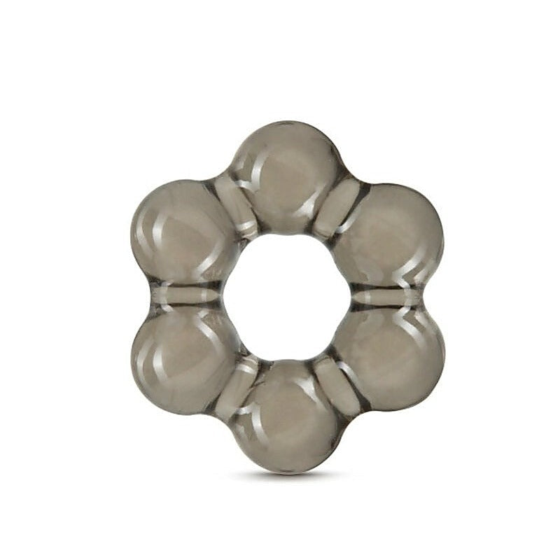 Stay Hard Thick Bead Cock Ring Black - Cock Rings