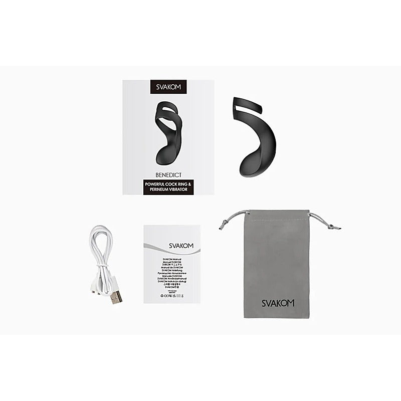 Benedict Vibrating Double C-Ring Perineum Stim by Svakom - Ball and Cock Toys