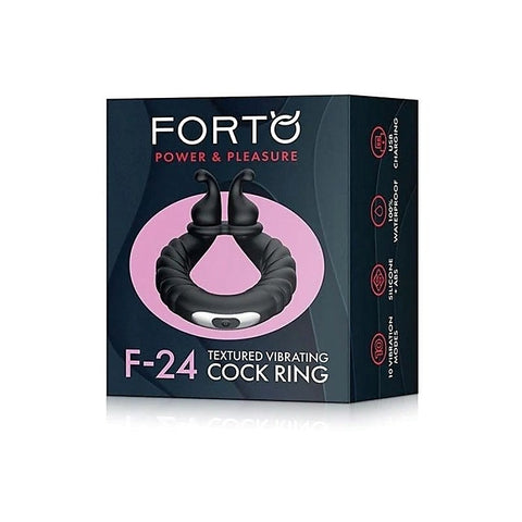 Forto F-24 Textured Vibrating Cock Ring - Vibrating Cock Rings