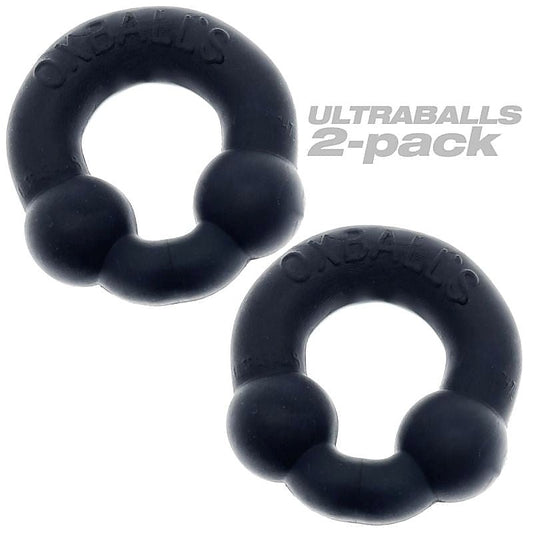 Ultraballs 2 Piece Cockring Set Special Edition Black - Cock Rings