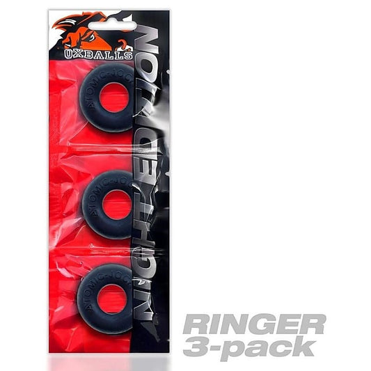 Ringer Cockring 3 Pack Special Edition Black - Stretchy Cock Rings