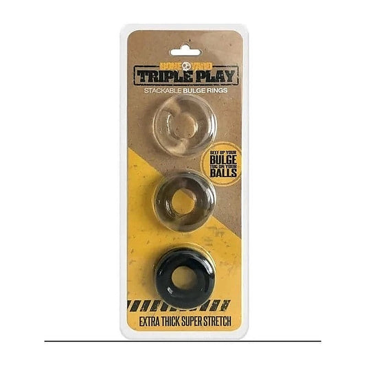 Boneyard Triple Play Cock Rings - Cock Rings