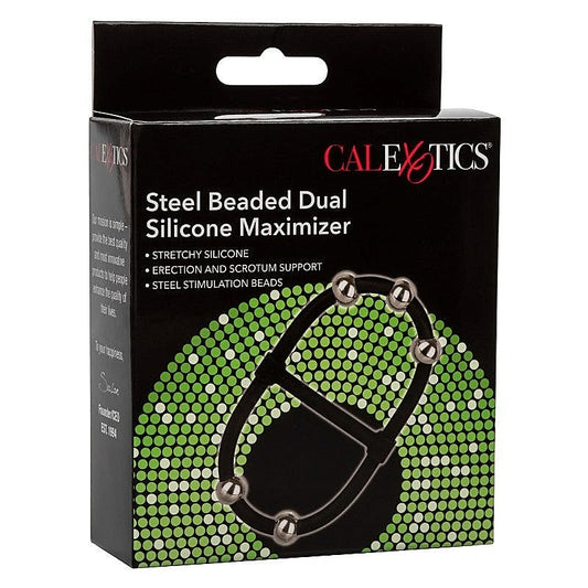 CalExotics Steel Beaded Dual Silicone Maximizer Cock Ring