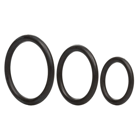CalExotics 3 Piece Stretchy Rubber Cock Ring Set - Stretchy Cock Rings