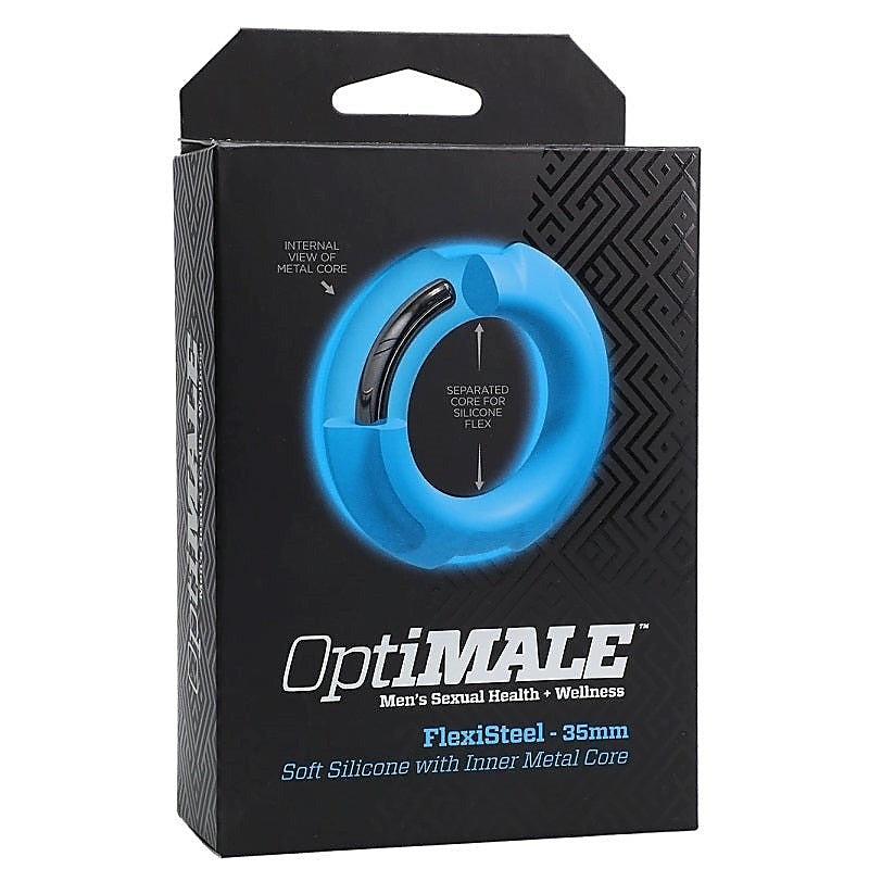 Optimale FlexiSteel Pleasure Enhancer - Elevate Your Performance - Steel Cock Rings