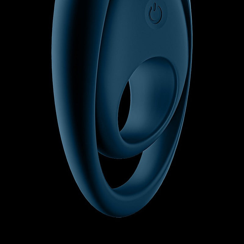 Satisfyer Glorious Duo Mens Powerful Vibrating Cock Ring Blue - Ball and Cock Toys