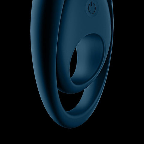 Satisfyer Glorious Duo Mens Powerful Vibrating Cock Ring Blue - Ball and Cock Toys