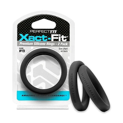 Perfect Fit Xact-Fit Rings 2 Pack - Ball and Cock Toys