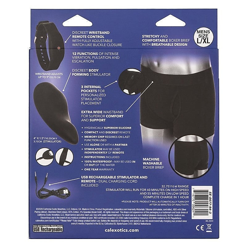 Remote Control Boxer Brief Set by California Exotics - Strap On Sextoys