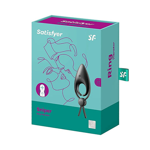 Satisfyer Sniper Silicone Male Penis Ring Black