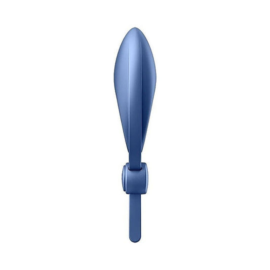 Satisfyer Sniper Waterproof Vibrating Mens Cock Ring Blue - Ball and Cock Toys