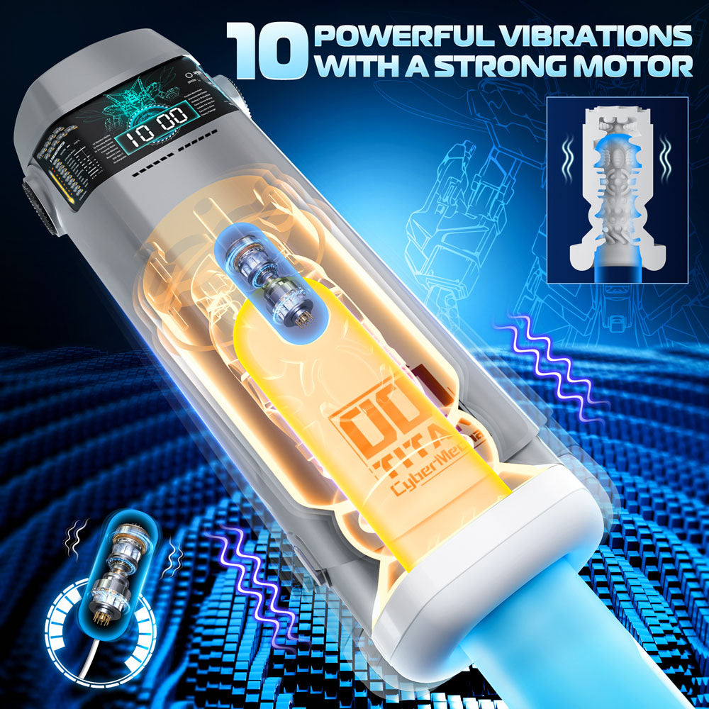 CyberSkin B-Titan Thrusting Auto Male Masturbator Grey Masturbators and Strokers