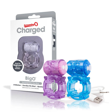 Charged Big O Rechargeable Vibrating Cock Ring - Vibrating Cock Rings