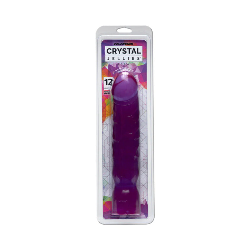 Doc Johnsons Crystal Jellies Big Boy 12 Inch Realistic Dildo Realistic Dildos