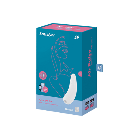 Satisfyer Curvy 2+ Mobile App Connected Clitoral Massager - Clit Ticklers and Pulsators
