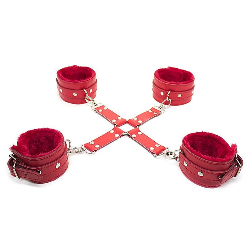BDSM stuff Wrist and Ankle Hog Tie Set - Cuffs and Restraints