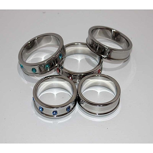 Deep Shallow Aqua Gemmed Cock Ring 40mm - Cock Rings