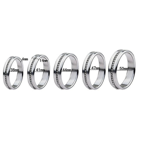 Silver Metal Cock Ring with Grooves by BDStyle - Cock Rings