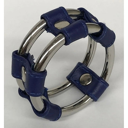 Plaintube Steel Double Cock Ring in Purple - Cock Rings