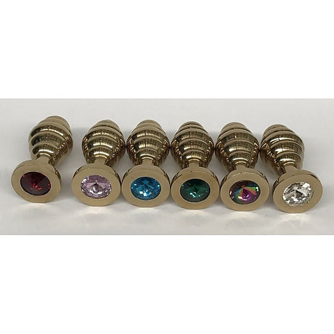 Wild Passion Small Gold Anal Plug by Hell's Couture - Steel Sex Toys