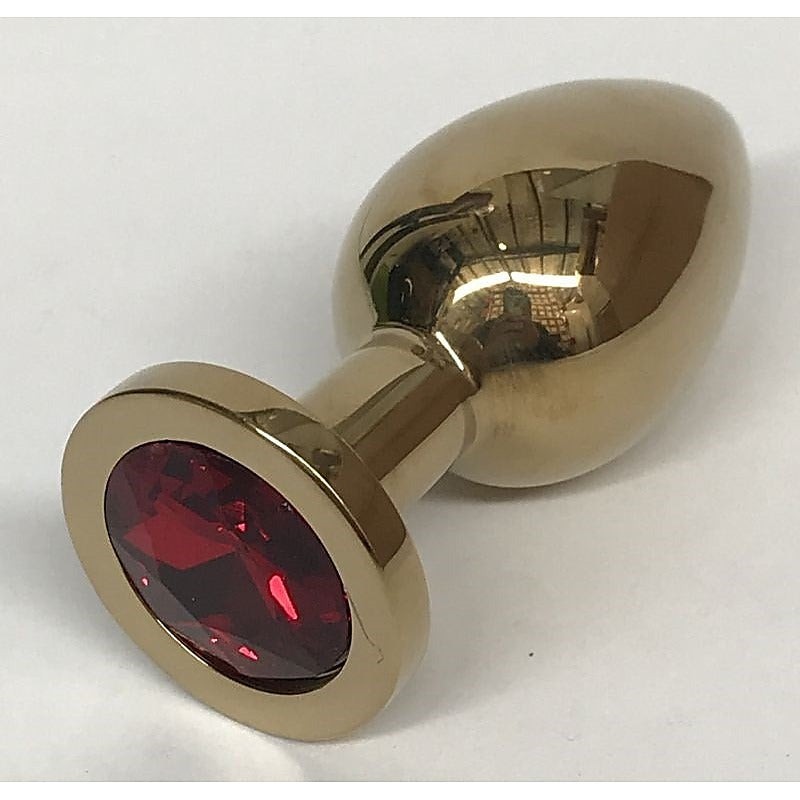 Golden Gemmed Large Butt Plug by Hell's Couture - Penis Pumps And Stretchers