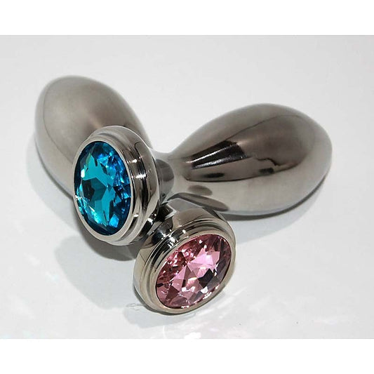 Little Boy Jewelled Medium Anal Plug Emerald - Steel Sex Toys