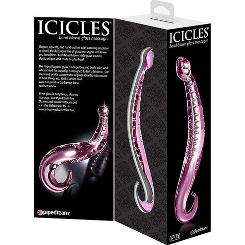 Icicles No 52 G Spot and P Spot Stimulator by Pipedream - Glass Sex Toys