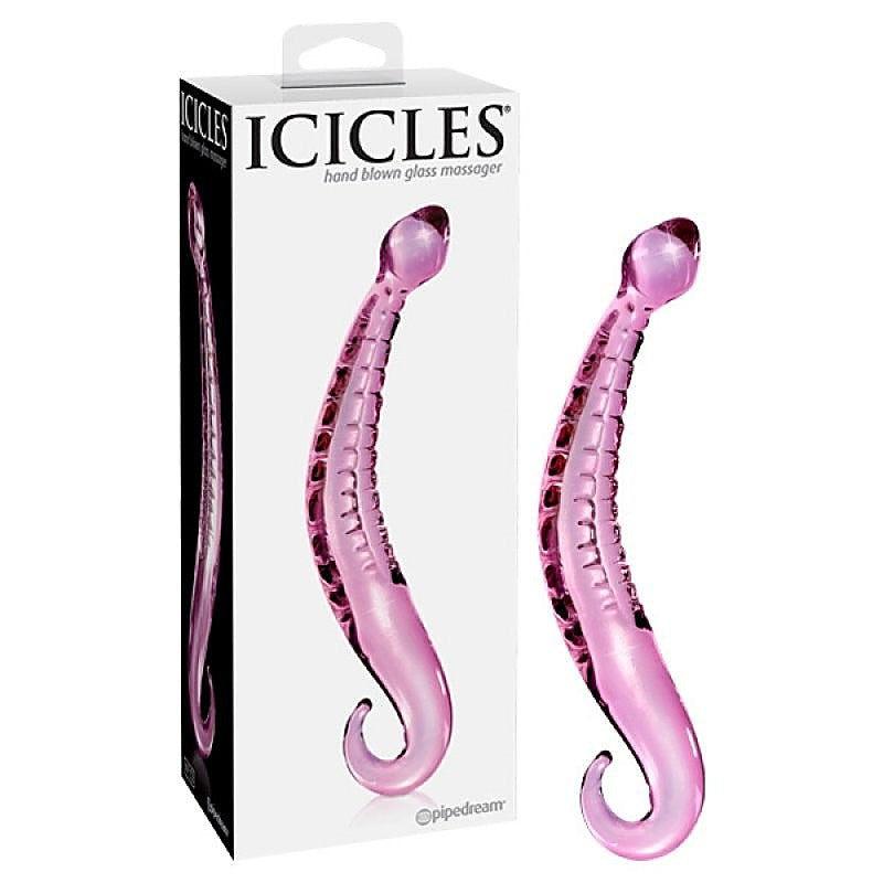Icicles No 52 G Spot and P Spot Stimulator by Pipedream - Glass Sex Toys