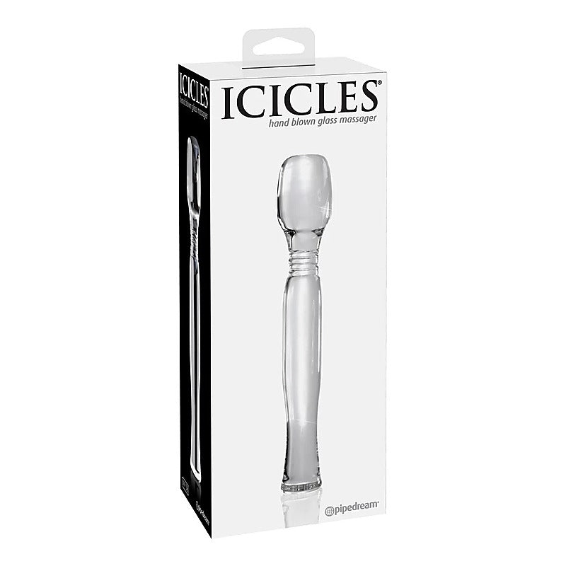 Icicles No 58 Glass Body Wand Massager by Pipedream Products - Glass Sex Toys