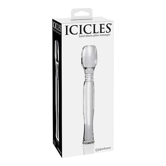 Pipedream Icicles No 58 Glass Body Wand Massager - Glass Sex Toys