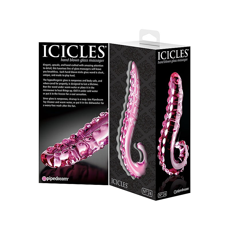 Pipedream Icicles No 24 Hand Blown Glass Personal Massager - Glass Sex Toys
