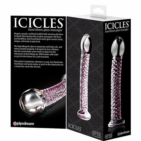 Icicles No 53 Hand Blown Glass Dildo by Pipedream - Glass Sex Toys
