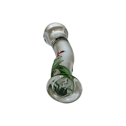Icicles No 21 Hand Blown Curve Glass Dildo - Glass Sex Toys