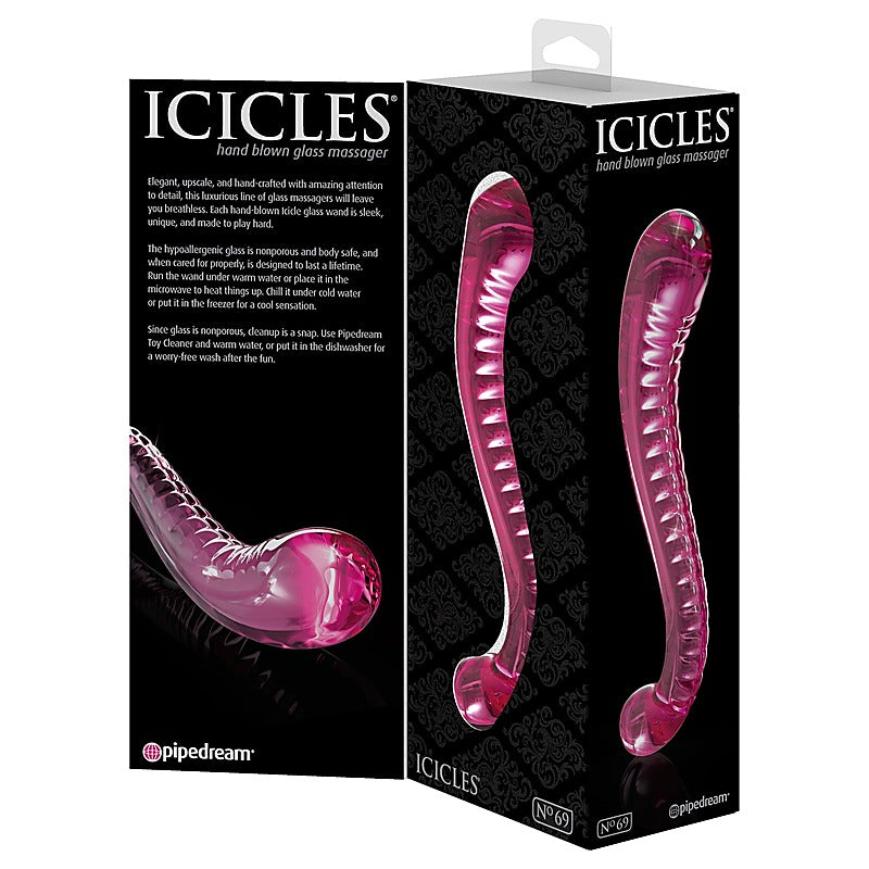 Icicles No 69 Double Ended Glass Dildo by Pipedream Products - Glass Sex Toys