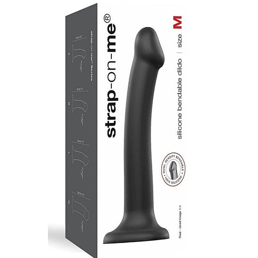 strap-on-me Dual Density Dildo Black - Strap On Sextoys