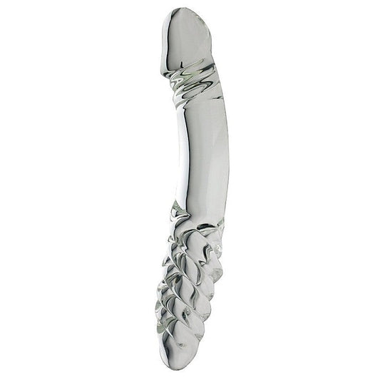 Blown Double-Ended Dildo with Twist by Spartacus Enterprises - Glass Sex Toys